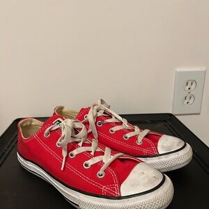 Converse Kids Red and White Sneakers